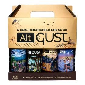 Bere craft AltGUST Experience Pack - 4 Craft Beers & Coasters