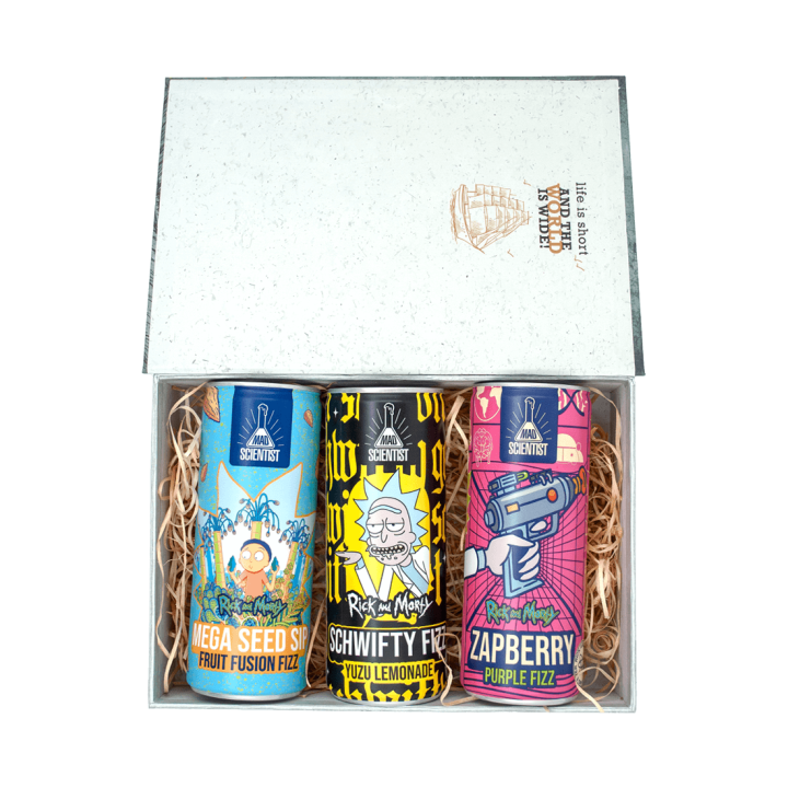Bere artizanală Pachet Cadou Mad Scientist - Rick and Morty Adventure Book