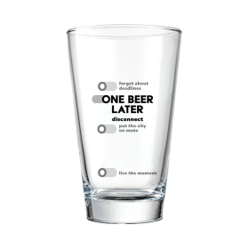 Bere craft Pahar Pint One Beer Later 400 ml