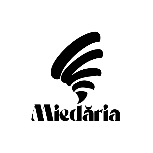 Logo al producătorului de mied, Miedăria